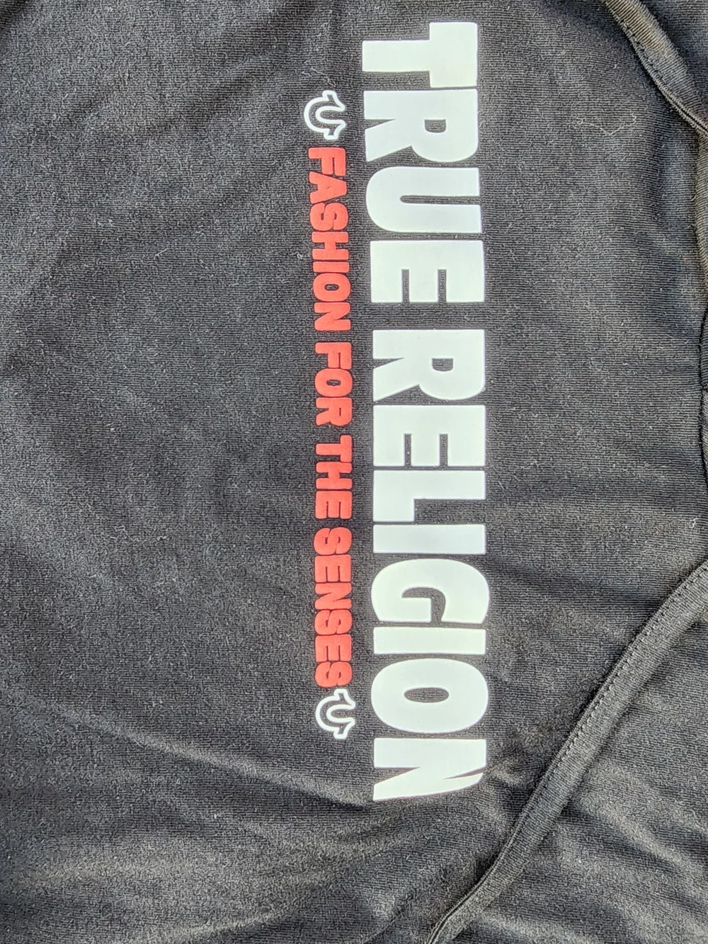 True Religion Jet Black HS Box Hooded Tank - M